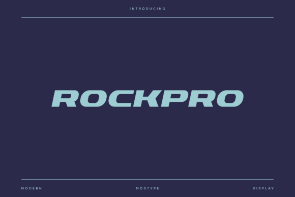 Rockpro: A Modern Display Font for Editorial Design