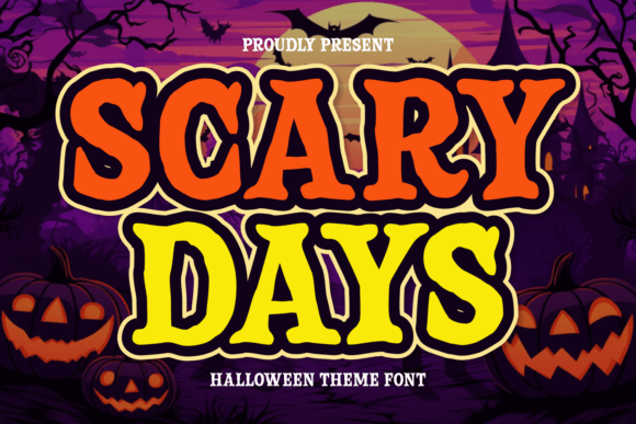 Scary Days: A Vintage Halloween Display Font for Editorial Design